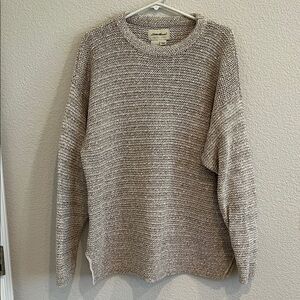 Eddie Bauer vintage Knit 100% cotton Sweater, large, made in USA